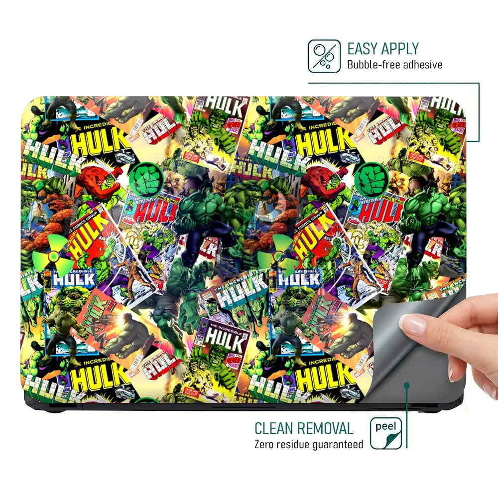 Marvel Hulk Smash Laptop Skin - View 4