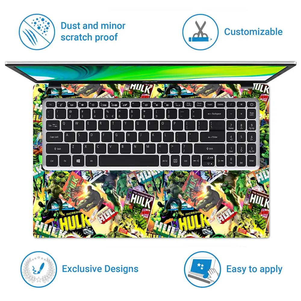 Marvel Hulk Smash Laptop Skin - View 5