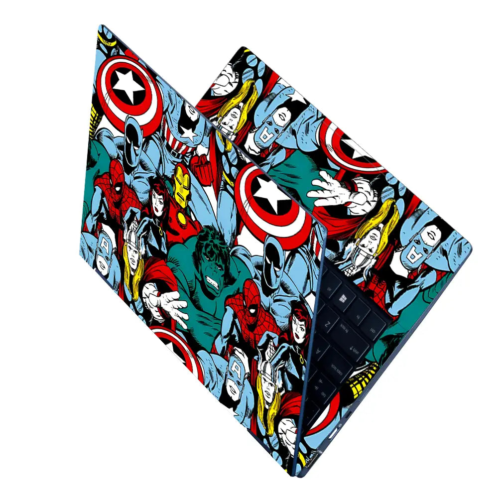 Marvel Team-up Heroes Laptop Skin - View 2