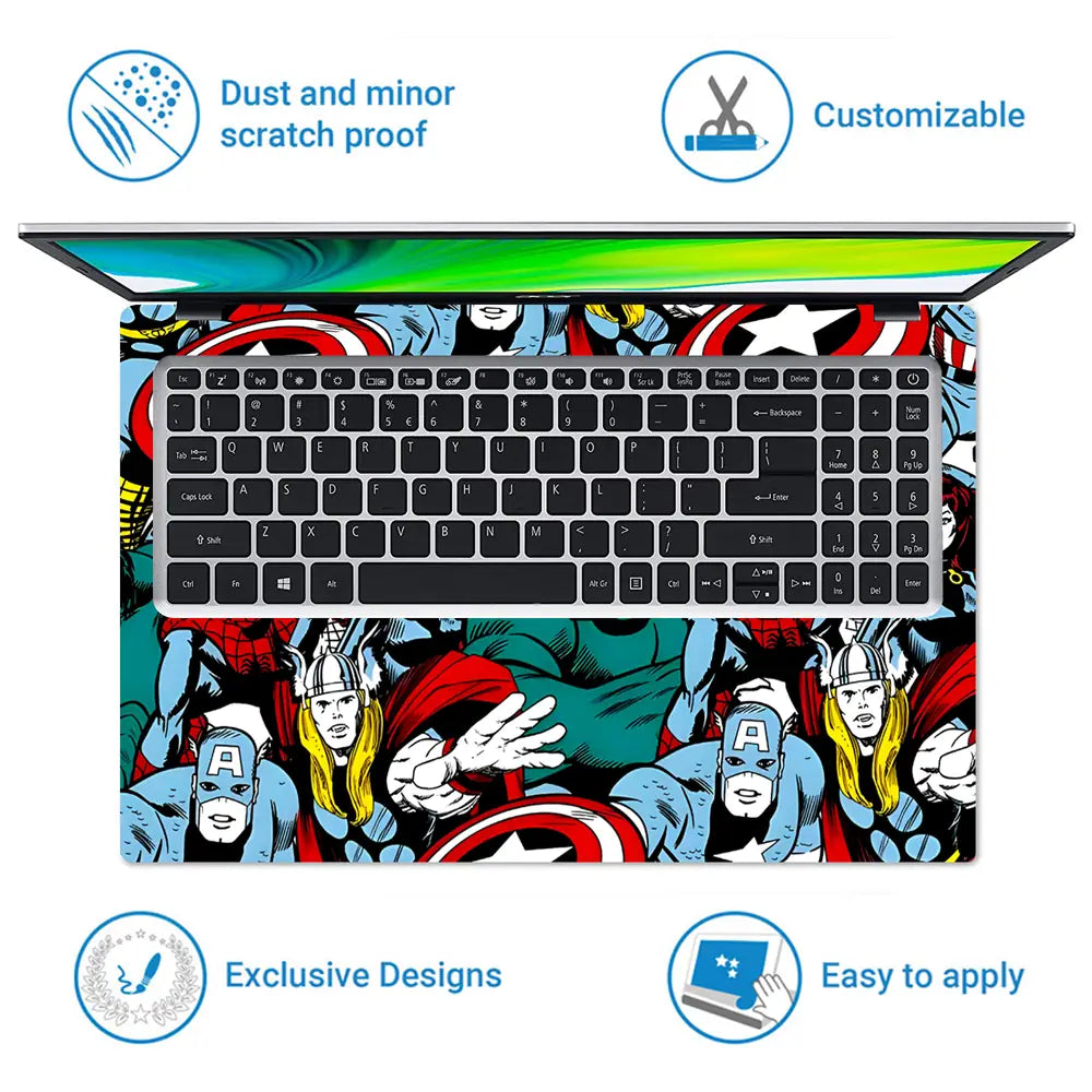 Marvel Team-up Heroes Laptop Skin - View 5