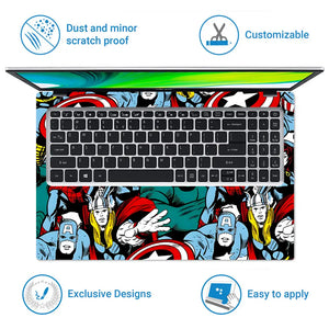 Marvel Team-up Heroes Laptop Skin - View 5