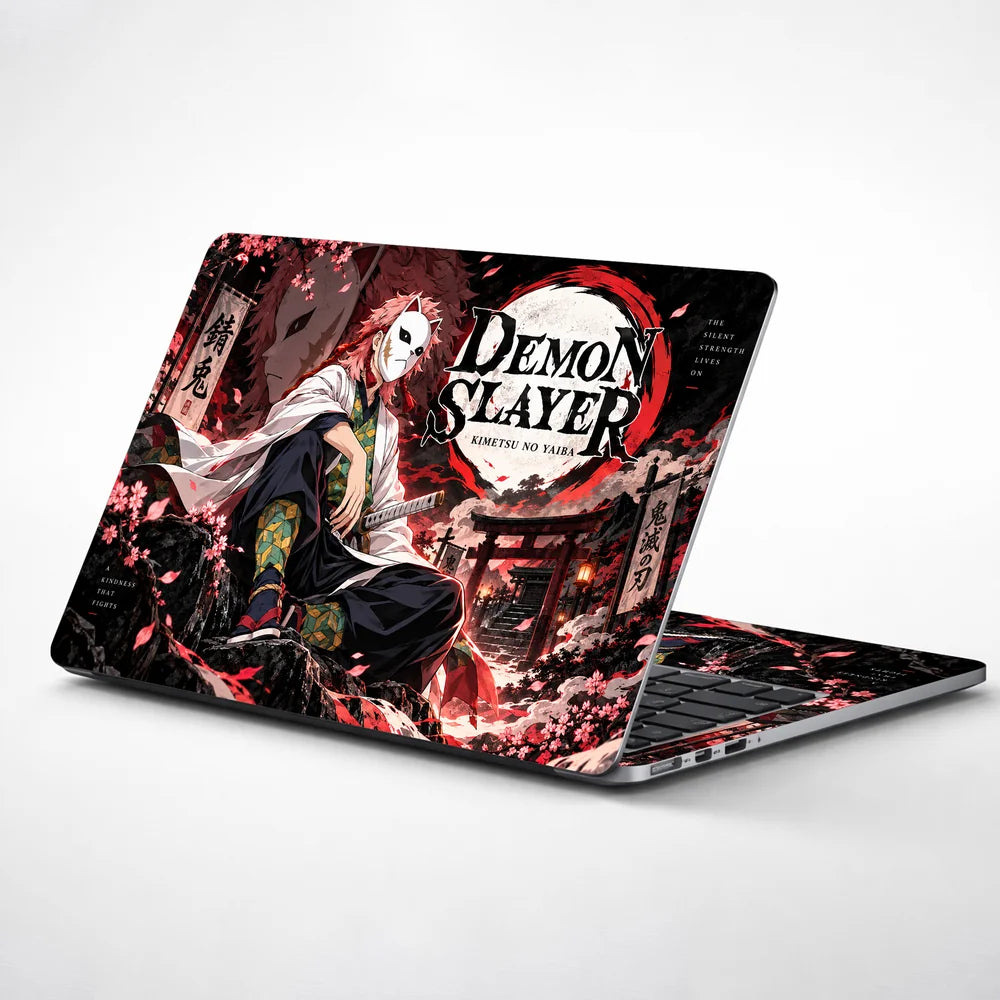 Masked Demon Slayer Under the Moon Laptop Skin - View 1