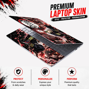 Masked Demon Slayer Under the Moon Laptop Skin - View 3