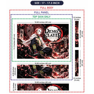 Masked Demon Slayer Under the Moon Laptop Skin - View 9