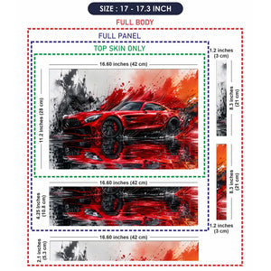 Mercedes AMG GT Red Ink Laptop Skin - View 9