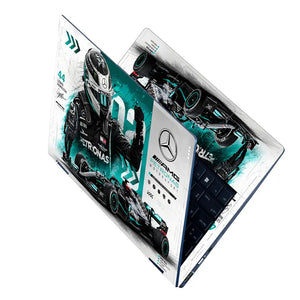 Mercedes AMG Hamilton 44 Poster Laptop Skin - View 2