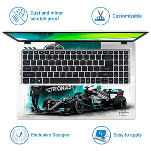 Mercedes AMG Hamilton 44 Poster Laptop Skin - View 5