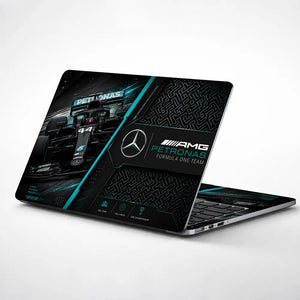 Mercedes AMG Petronas 44 Dark Grid Laptop Skin - View 1