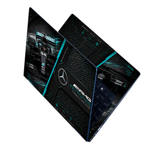 Mercedes AMG Petronas 44 Dark Grid Laptop Skin - View 2