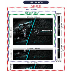 Mercedes AMG Petronas 44 Dark Grid Laptop Skin - View 7