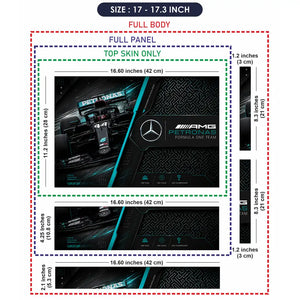 Mercedes AMG Petronas 44 Dark Grid Laptop Skin - View 9
