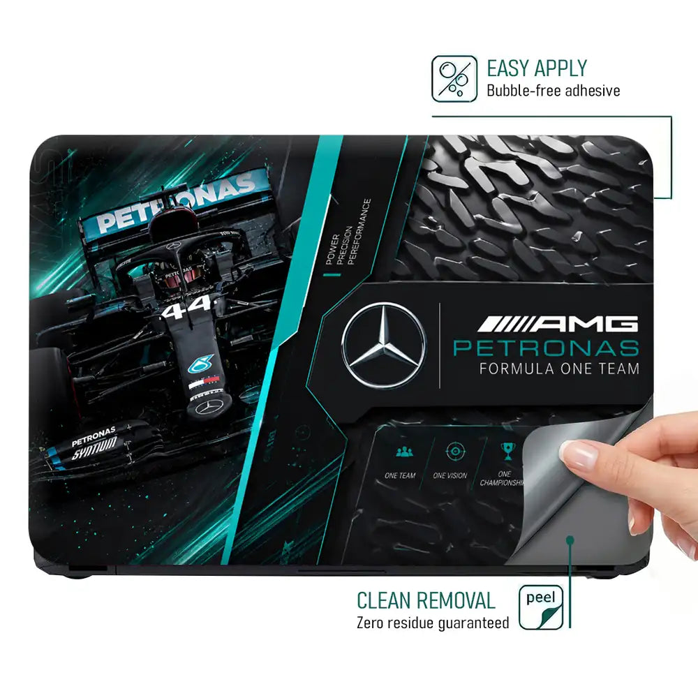 Mercedes AMG Petronas 44 Split Panel Laptop Skin - View 4