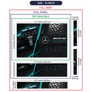 Mercedes AMG Petronas 44 Split Panel Laptop Skin - View 7