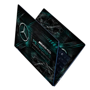 Mercedes AMG Petronas Dark Leather Laptop Skin - View 2