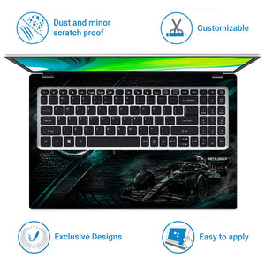 Mercedes AMG Petronas Dark Leather Laptop Skin - View 5