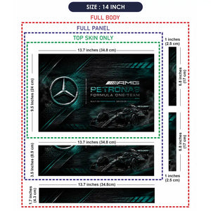 Mercedes AMG Petronas Dark Leather Laptop Skin - View 7