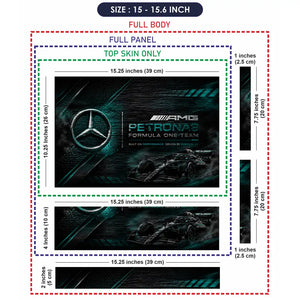 Mercedes AMG Petronas Dark Leather Laptop Skin - View 8