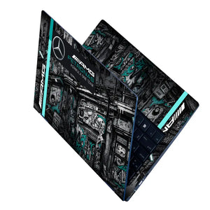 Mercedes AMG Petronas Graffiti City Laptop Skin - View 2