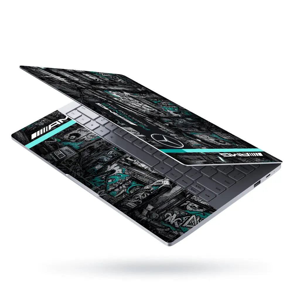 Mercedes AMG Petronas Graffiti City Laptop Skin - View 3