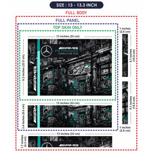 Mercedes AMG Petronas Graffiti City Laptop Skin - View 6