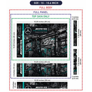 Mercedes AMG Petronas Graffiti City Laptop Skin - View 8