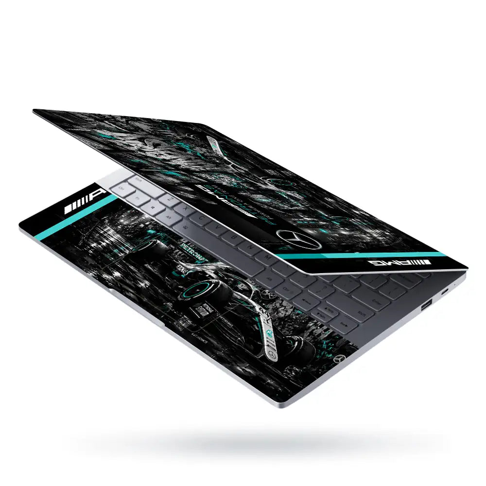 Mercedes AMG Petronas Night City Laptop Skin - View 3