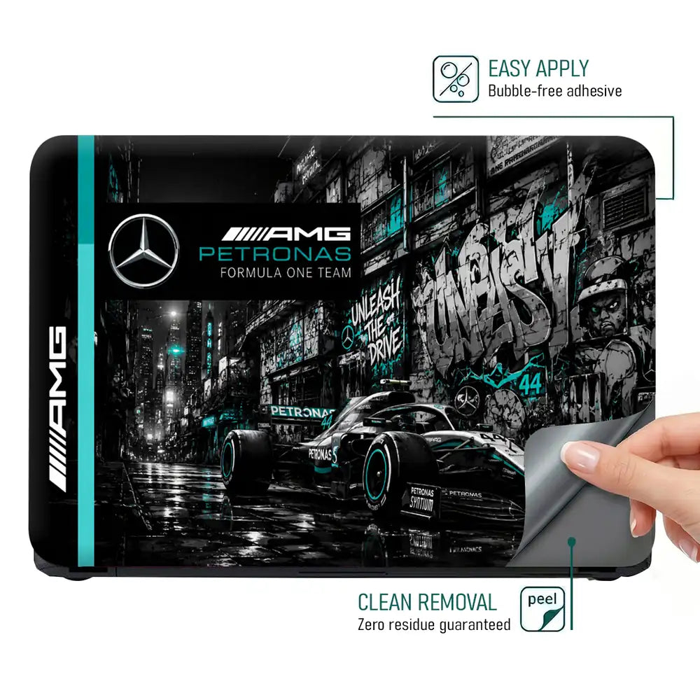 Mercedes AMG Petronas Night City Laptop Skin - View 4