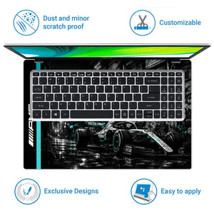 Mercedes AMG Petronas Night City Laptop Skin - View 5