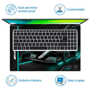 Mercedes AMG Petronas W11 Tech Dark Laptop Skin - View 5
