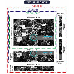 Mercedes F1 Car Driver Collage Laptop Skin - View 9