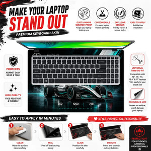 Mercedes W16 Bold Headline Laptop Skin - View 5