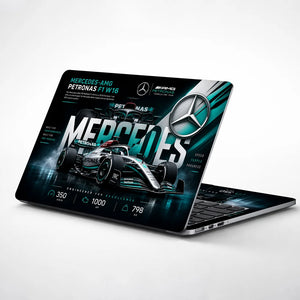 Mercedes W16 Spec Icons Laptop Skin - View 1