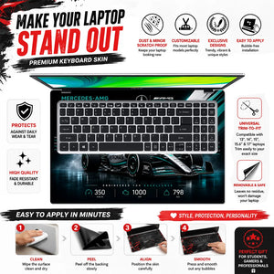 Mercedes W16 Spec Icons Laptop Skin - View 5