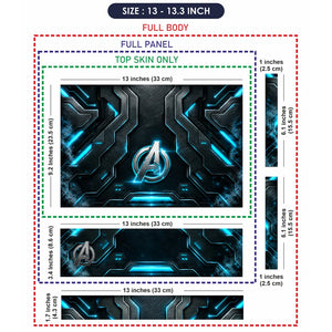 Metal A Emblem Cyan Armor Laptop Skin - View 6