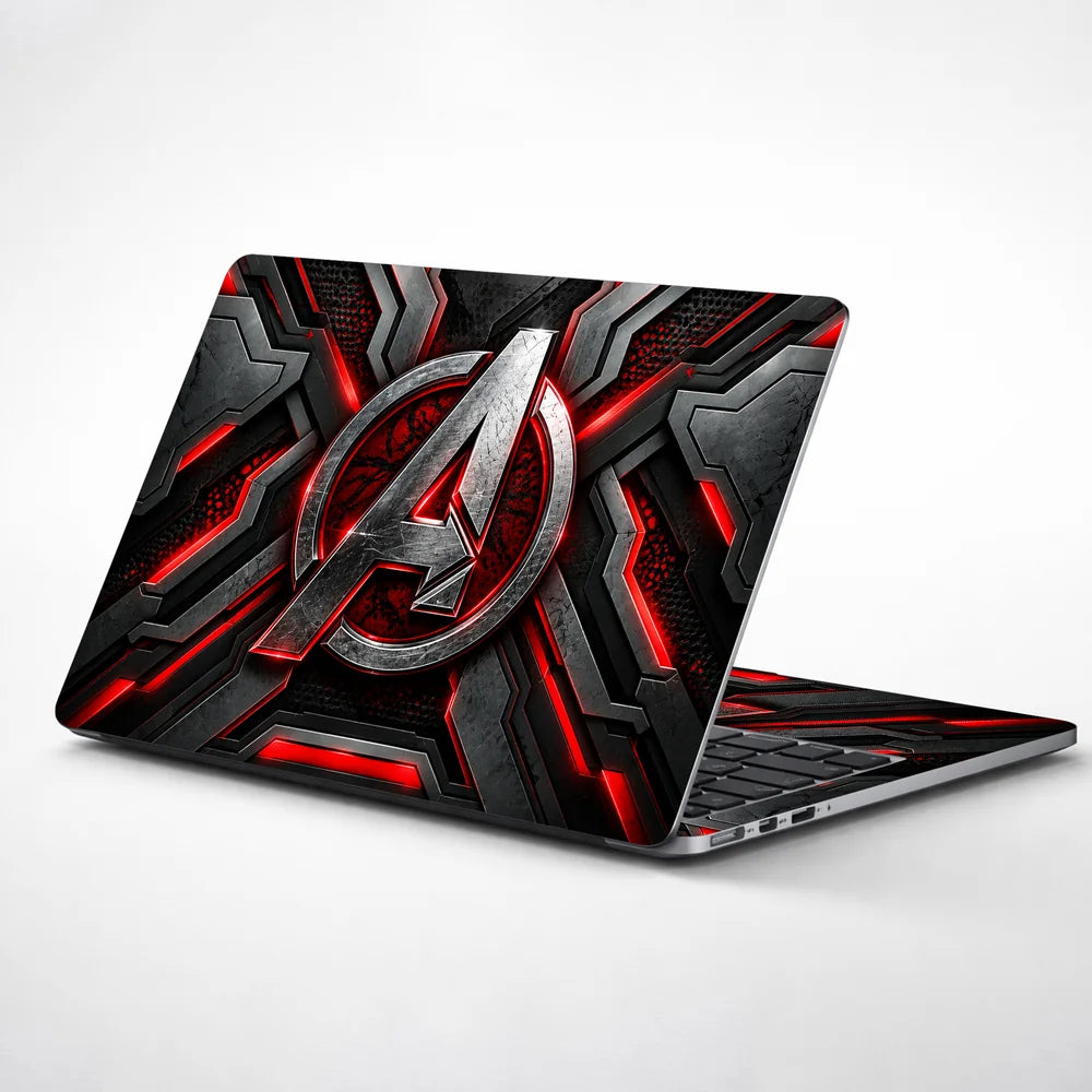 Metal A Emblem Red Armor Laptop Skin - View 1