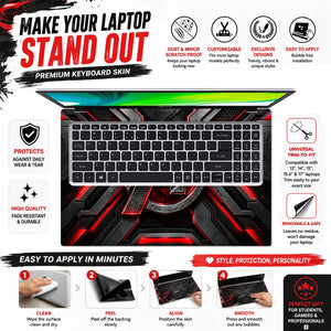 Metal A Emblem Red Armor Laptop Skin - View 5