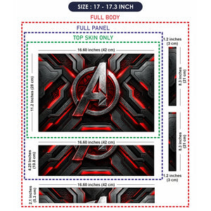 Metal A Emblem Red Armor Laptop Skin - View 9