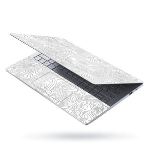 Minimal Abstract Black And White Lines Laptop Skin - View 3