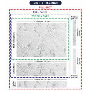 Minimal White Topographic Abstract Design Laptop Skin - View 8