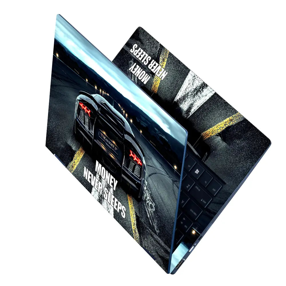 Money Never Sleeps Mansory Car Design Laptop Skin - View 2