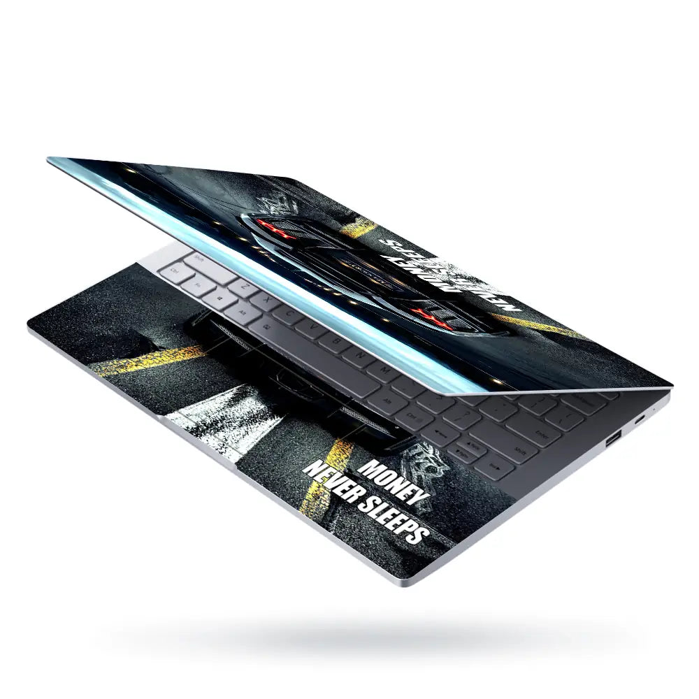 Money Never Sleeps Mansory Car Design Laptop Skin - View 3
