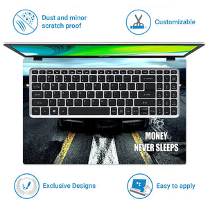 Money Never Sleeps Mansory Car Design Laptop Skin - View 5