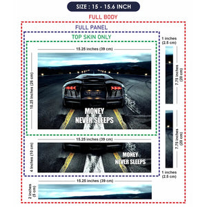 Money Never Sleeps Mansory Car Design Laptop Skin - View 8