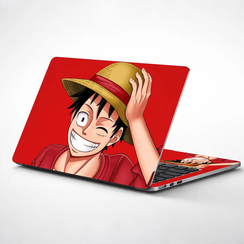 Monkey D Luffy Red Laptop Skin - View 1