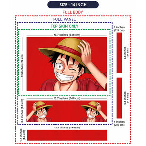 Monkey D Luffy Red Laptop Skin - View 7