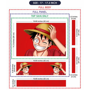 Monkey D Luffy Red Laptop Skin - View 9