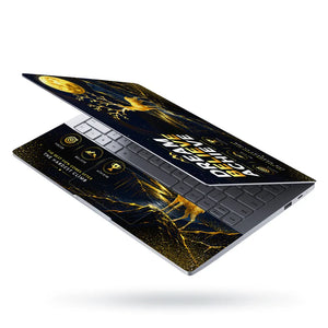 Motivation Deer Dream Believe Achieve Moon Laptop Skin - View 3