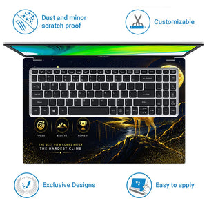Motivation Deer Dream Believe Achieve Moon Laptop Skin - View 5
