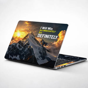 Motivation Mountain Peak Win Definitely Laptop Skin - View 1