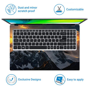 Motivation Mountain Peak Win Definitely Laptop Skin - View 5